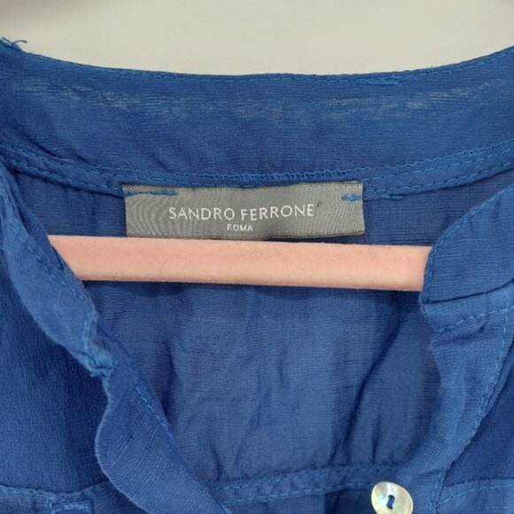 Sandro Ferrone Linen Blend Tunic Top - Picture 2 of 5